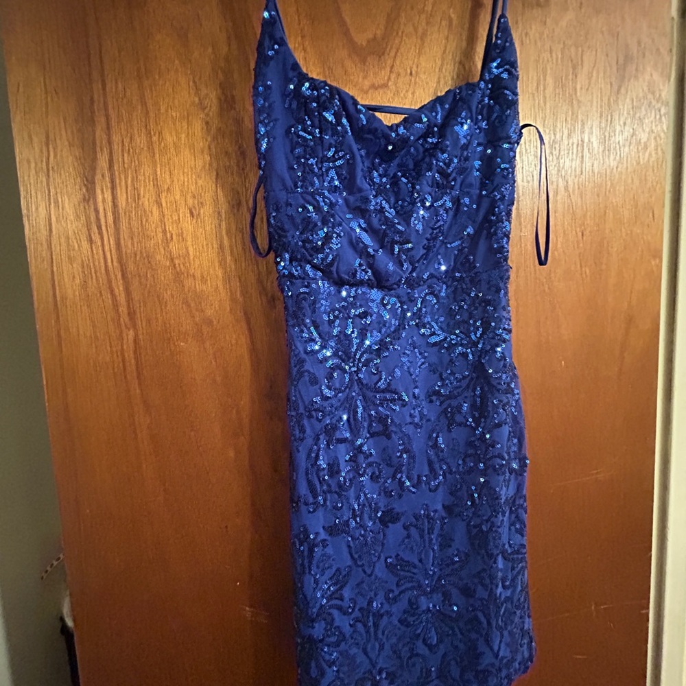 Windsor Royal Blue Sequin Mini Dress